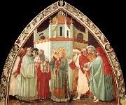 UCCELLO, Paolo Disputation of St Stephen oil painting on canvas